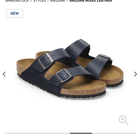 Womens Birkenstock Dark Blue Buckle Sandals NWT NIB SZ 39 8-8.5 - Picture 5 of 12